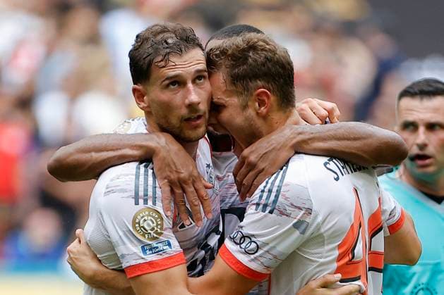 Bilder des Jahres 2025, Sport 06 Juni Sport Bilder des Tages Players of Bayern Munich celebrate a goal during a Club World Cup match between Flamengo and Bayern Munich at the Hard Rock Stadium in Miami, Florida, USA, 29 June 2025. Club World Cup: Flamengo - Bayern Munich !ACHTUNG: NUR REDAKTIONELLE NUTZUNG!  Copyright: xJuanxIgnacioxRoncoronix AME9738 20250629-55017272266_1