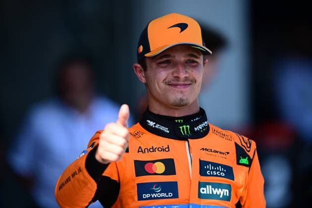 F1 Grand Prix of Austria Lando Norris of the McLaren F1 Team celebrates after the race in Spielberg, Styria, Austria, on June 29, 2025, during the 12th round of the Formula 1 World Championship, WM, Weltmeisterschaft Spielberg Styria Austria  Copyright: xAndreaxDiodatox originalFilename:diodato-formula1250629_npbdZ.jpg