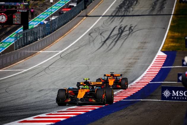 MOTORI - Formula 1 - MSC Cruises Austrian Grand Prix 2025 04 Lando Norris, (GRB) McLaren Mercedes MCL39, during the Austrian GP, Spielberg 26-29 June 2025, Red Bull Ring Formula 1 World Championship, WM, Weltmeisterschaft 2025. Austria Austria  Copyright: xIPAxSport ABACAx