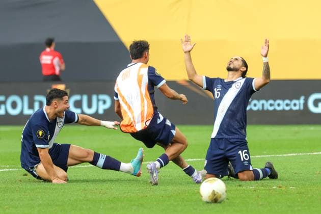 June 29th, 2025: Guatemala defender Jose Morales (16) reacts to kicking the winning penalty kick during a CONCACAF Gold Cup quarterfinals soccer match between Canada and Guatemala at US Bank Stadium in Minneapolis, MN. -CSM. Minneapolis USA - ZUMAc04_ 20250629_zma_c04_183 Copyright: xStevenxGarciax