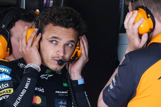Zeltweg, Austria - June 29: 4 Lando Norris (GBR) McLaren F1 Team (GBR) MCL39 Mercedes during the Austrian F1 Grand Prix 2025 at Zeltweg Air Base on June 29, 2025 in Zeltweg, Austria. (Photo by Philippe Nanchino Eurasia Images JustPictures) Zeltweg Zeltweg Air Base Austria