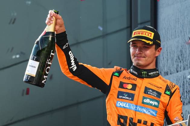 Zeltweg, Austria - June 29: 4 Lando Norris (GBR) McLaren F1 Team (GBR) MCL39 Mercedes during the Austrian F1 Grand Prix 2025 at Zeltweg Air Base on June 29, 2025 in Zeltweg, Austria. (Photo by Philippe Nanchino Eurasia Images JustPictures) Zeltweg Zeltweg Air Base Austria