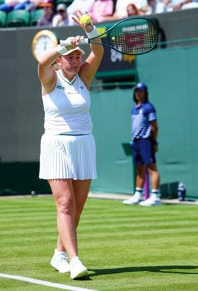 Jelena Ostapenko gestures towards the crowd (who were talking) during her first round match Wimbledon Tennis Championships, Day 1, The All England Lawn Tennis and Croquet Club, London, UK - 30 Jun 2025London The All England Lawn Tennis and United Kingdom  Copyright: xJavierxGarcia Shutterstockx 15378843az