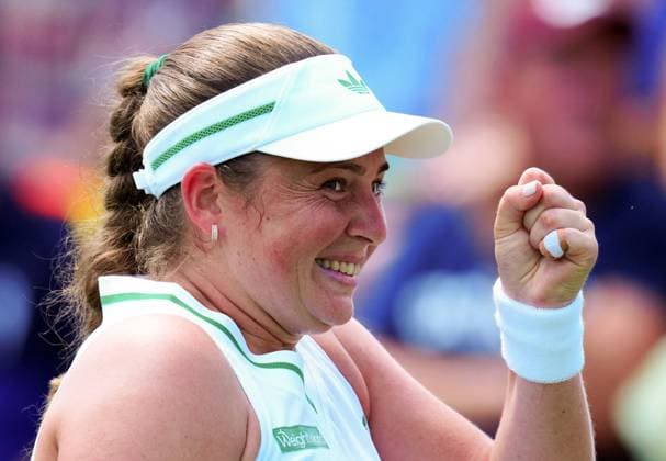 Jelena Ostapenko celebrates during her first round match Wimbledon Tennis Championships, Day 1, The All England Lawn Tennis and Croquet Club, London, UK - 30 Jun 2025London The All England Lawn Tennis and United Kingdom  Copyright: xJavierxGarcia Shutterstockx 15378843bl