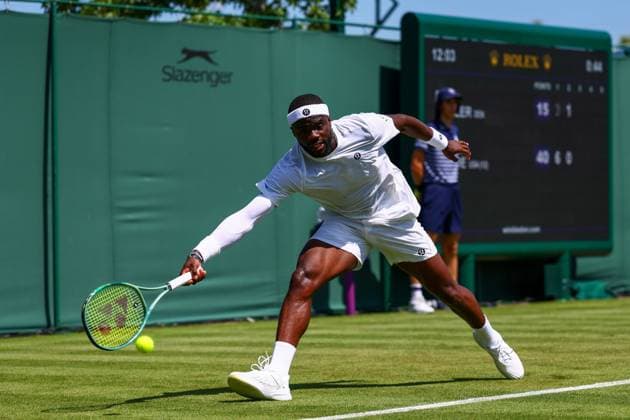 Frances Tiafoe during his first round match Wimbledon Tennis Championships, Day 1, The All England Lawn Tennis and Croquet Club, London, UK - 30 Jun 2025London The All England Lawn Tennis and United Kingdom  Copyright: xJamesxMarsh Shutterstockx 15378842bg