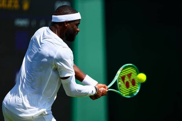 Frances Tiafoe during his first round match Wimbledon Tennis Championships, Day 1, The All England Lawn Tennis and Croquet Club, London, UK - 30 Jun 2025London The All England Lawn Tennis and United Kingdom  Copyright: xJamesxMarsh Shutterstockx 15378842bk