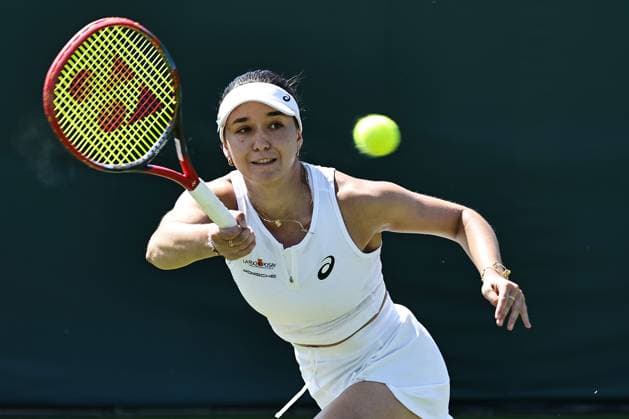 Eva Lys, GER, during first round of 2025 All England Lawn Tennis Championships at Wimbledon, womens singles, London, 30 06 2025; -