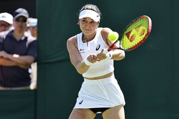 Eva Lys, GER, during first round of 2025 All England Lawn Tennis Championships at Wimbledon, womens singles, London, 30 06 2025; -