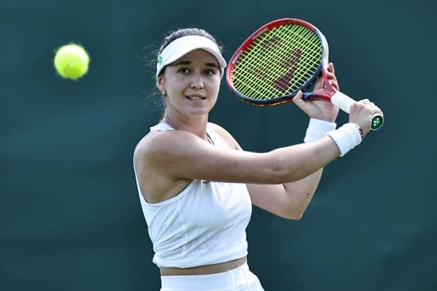 Eva Lys, GER, during first round of 2025 All England Lawn Tennis Championships at Wimbledon, womens singles, London, 30 06 2025; -