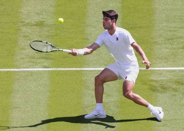 Carlos Alcaraz (ESP), Herren Einzel, Mens Singles Tennis - Wimbledon 2025 - Grand Slam ITF ATP, Tennis Herren WTA, Tennis Damen - AELTC - London - - Great Britain - 30 June 2025. Copyright: xJuergenxHasenkopfx