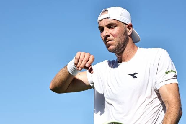 Jan-Lennard Struff, GER, during first round of 2025 All England Lawn Tennis Championships at Wimbledon, mens singles, London, 30 06 2025; -