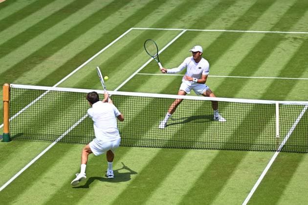 Wimbledon - First Round Benjamin Bonzi (FRA) during his first round match at the 2025 Wimbledon Championships at the AELTC in London, GREAT BRITAIN, on July 1, 2025. Photo by Corinne Dubreuil ABACAPRESS.COM London United Kingdom  Copyright: xDubreuilxCorinne ABACAx