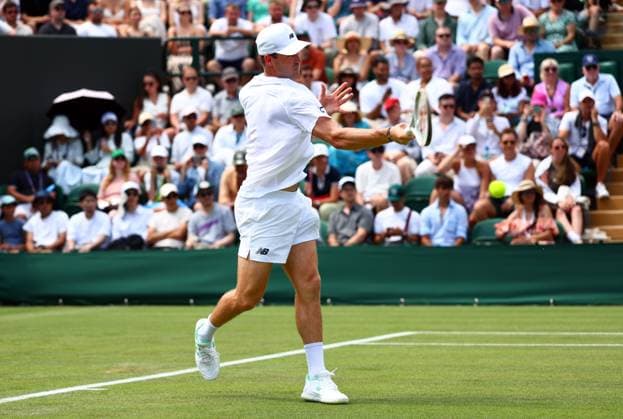 Tommy Paul during his first round match Wimbledon Tennis Championships, Day 2, The All England Lawn Tennis and Croquet Club, London, UK - 01 Jul 2025London The All England Lawn Tennis and United Kingdom  Copyright: xJamesxMarsh Shutterstockx 15380418v