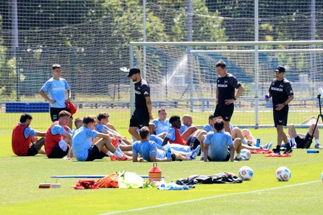 DEU, DFL, 2. FBL Hertha BSC, Training, 01.07.2025, Sportforum, Berlin, DEU, DFL, 2. FBL Hertha BSC, Training, im Bild Hertha-Spielerkreis DFL - regulations prohibit any use of Photographs as image sequences and or quasi-video