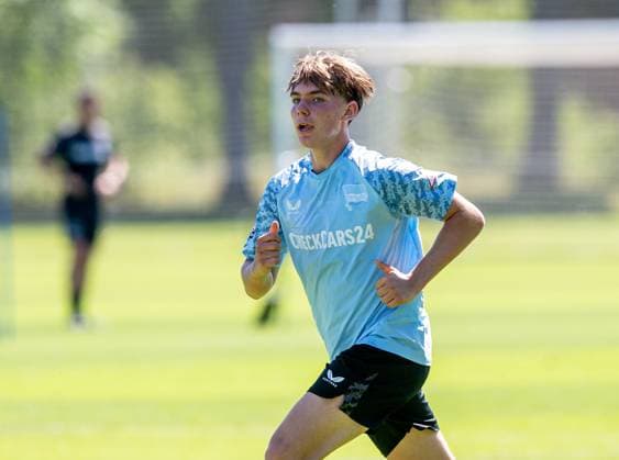 Fussball, Herren, Saison 2025 26, 2. Bundesliga, Hertha BSC, Training, Kennet Eichhorn (Hertha BSC), 01.07. 2025, *** Soccer, Men, Season 2025 26, 2 Bundesliga, Hertha BSC, Training, Kennet Eichhorn Hertha BSC , 01 07 2025, Copyright: xSebastianxRäppold MatthiasxKochx