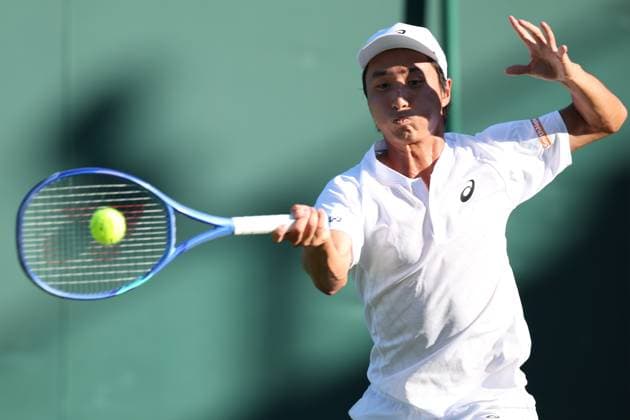 TENIS WIMBLEDON 2025 LONDYN 300625 N Z SHINTARO MOCHIZUKI Z JAPONIA W TRAKCIE MECZU PIERWSZEJ RUNDY MARCIN CHOLEWINSKI NEWSPIX.PL TENNIS WIMBLEDON 2025 LONDON 30062025 SHINTARO MOCHIZUKI OF JAPAN DURING THE MATCH IN THE FIRST ROUND NEWSPIX.PL --- newspix.pl 