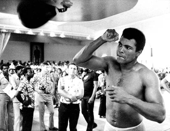 June 3, 2016 - File - MUHAMMAD ALI, the three time heavyweight boxing champion, has died at the age of 74. He had been fighting a respiratory illness. The Greatest was the dominant heavyweight boxer of the 1960s and 1970s, Ali won an Olympic gold medal in Rome in 1960, captured the professional world heavyweight championship on three separate occasions, and successfully defended his title 19 times. PICTURED: Oct. 30, 1974 - Dec. 17, 2004 -MUHAMMAD ALI training for the Ali-Foreman match in Zaire. Copyright: xPressensxIpolx