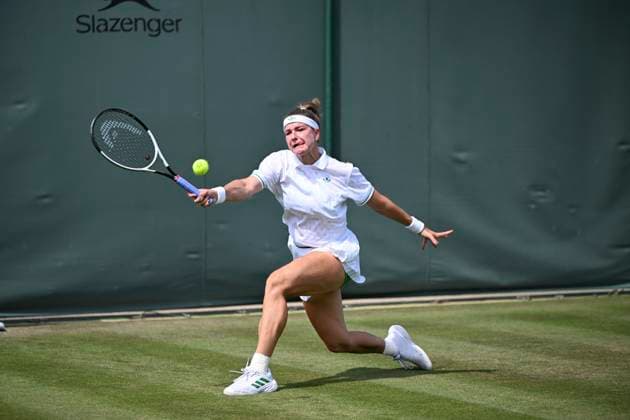Wang Xinyu during the Wimbledon 2025 Women?s Singles first round tennis match between Karolina Muchova and Wang Xinyu at the All England Tennis Club in London, England. (Richard Callis Sports Press Photo SPP) Copyright: xRichardxCallis SportsxPressxPhotox xSPPx spp-en-RiCaPrPh-SPP25_RMFC_300625_17893