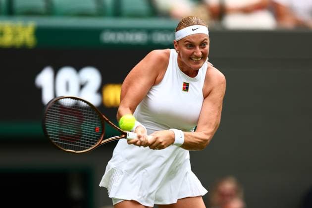 Petra Kvitova during her first round match Wimbledon Tennis Championships, Day 2, The All England Lawn Tennis and Croquet Club, London, UK - 01 Jul 2025London The All England Lawn Tennis and United Kingdom  Copyright: xJamesxMarsh Shutterstockx 15380418cp