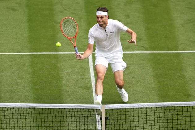 Taylor Fritz during his first round match Wimbledon Tennis Championships, Day 2, The All England Lawn Tennis and Croquet Club, London, UK - 01 Jul 2025London The All England Lawn Tennis and United Kingdom  Copyright: xEllaxLing Shutterstockx 15380415c