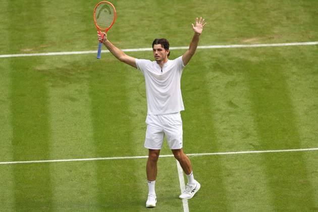 Taylor Fritz wins his first round match Wimbledon Tennis Championships, Day 2, The All England Lawn Tennis and Croquet Club, London, UK - 01 Jul 2025London The All England Lawn Tennis and United Kingdom  Copyright: xEllaxLing Shutterstockx 15380415l