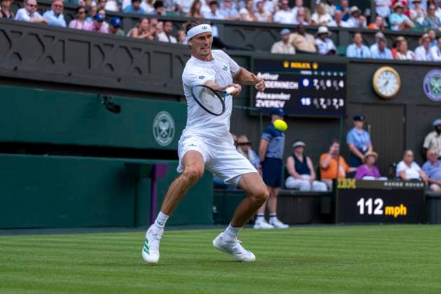 Alexander Zverev during the Wimbledon 2025 Men?s Singles first round tennis match between Arthur Rinderknech and Alexander Zverev at the All England Tennis Club in London, England. (Richard Callis Sports Press Photo SPP) Copyright: xRichardxCallis SportsxPressxPhotox xSPPx spp-en-RiCaPrPh-SPP25_RMFC_300625_17980