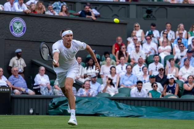 Alexander Zverev during the Wimbledon 2025 Men?s Singles first round tennis match between Arthur Rinderknech and Alexander Zverev at the All England Tennis Club in London, England. (Richard Callis Sports Press Photo SPP) Copyright: xRichardxCallis SportsxPressxPhotox xSPPx spp-en-RiCaPrPh-SPP25_RMFC_300625_17978