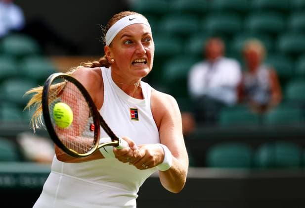 Petra Kvitova during her match. Wimbledon Tennis Championships, Day 2, The All England Lawn Tennis and Croquet Club, London, UK - 01 Jul 2025London The All England Lawn Tennis and United Kingdom  Copyright: xJamesxMarsh Shutterstockx 15380418gp