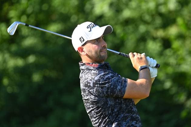 Nicolai von Dellingshausen (GER), Aktion,Einzelbild,angeschnittenes Einzelmotiv,Halbfigur,halbe Figur ProAm ,GOLF BMW International Open 2025 am 02.07.2025 im Golfclub Muenchen Eichenried.