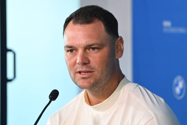 Martin KAYMER (GER), Einzelbild,angeschnittenes Einzelmotiv,Portraet,Portrait,Porträt. Pressekonferenz. ProAm ,GOLF BMW International Open 2025 am 02.07.2025 im Golfclub Muenchen Eichenried.