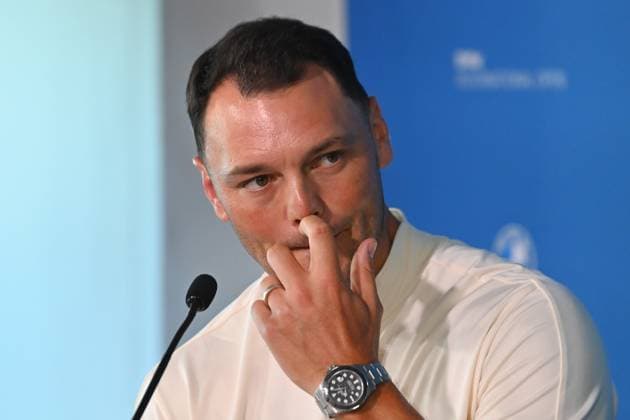 Martin KAYMER (GER), Einzelbild,angeschnittenes Einzelmotiv,Portraet,Portrait,Porträt. Pressekonferenz. ProAm ,GOLF BMW International Open 2025 am 02.07.2025 im Golfclub Muenchen Eichenried.