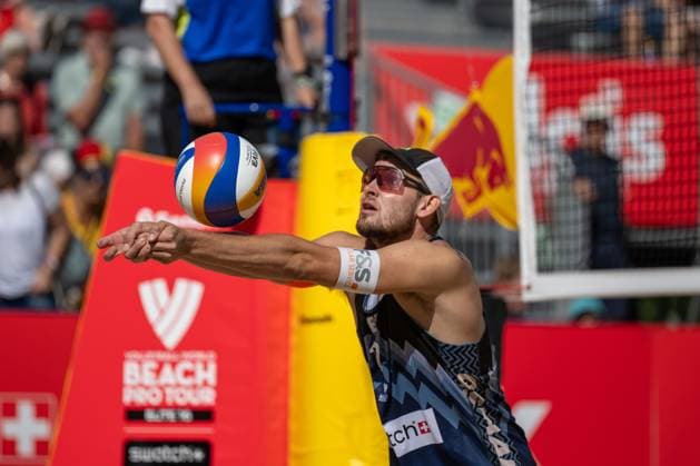 RECORD DATE NOT STATED Beach Pro Tour - Elite 16 Gstaad, 02.07.2025 Benedikt Sagstetter (GER); Beach Pro Tour - Elite 16 Gstaad am 02.07.2025 Copyright: xBEAUTIFULxSPORTS PeterxWeberx