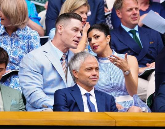 John Cena and Shay Shariatzadeh in the Royal Box on Centre Court Wimbledon Tennis Championships, Day 3, The All England Lawn Tennis and Croquet Club, London, UK - 02 Jul 2025London The All England Lawn Tennis and United Kingdom  Copyright: xJavierxGarcia Shutterstockx 15381941a
