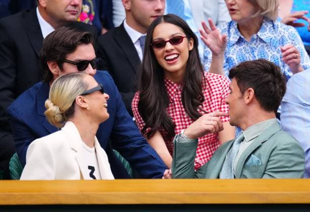 Olivia Rodrigo and Louis Partridge, Tom Daley and Sophie Lee in the Royal Box on Centre Court Wimbledon Tennis Championships, Day 3, The All England Lawn Tennis and Croquet Club, London, UK - 02 Jul 2025London The All England Lawn Tennis and United Kingdom  Copyright: xJavierxGarcia Shutterstockx 15381941q