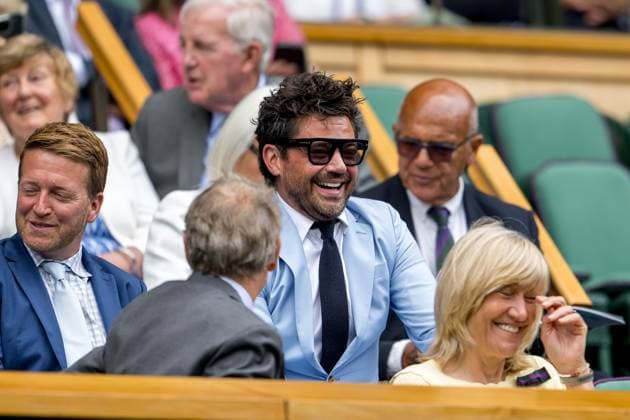 250702 Dominic Cooper in the stands during day 3 of Wimbledon on July 2, 2025 in London . Photo: Petter Arvidson BILDBYRAN kod PA PA1047 tennis wimbledon day 3 bbeng Copyright: PETTERxARVIDSON BB250702PA031