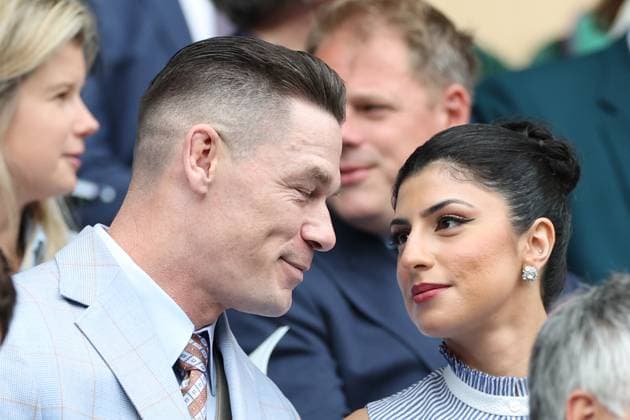 July 2, 2025, London, Celestynow, England: JOHN CENA and SHAY SHARIATZADEH in the Royal Box during the match A. Sabalenka against M. Bouzkova in the second round of Championships 2025 at Wimbledon AELTC in London. London England - ZUMAc278 20250702_zsp_c278_041 Copyright: xMarcinxCholewinskix