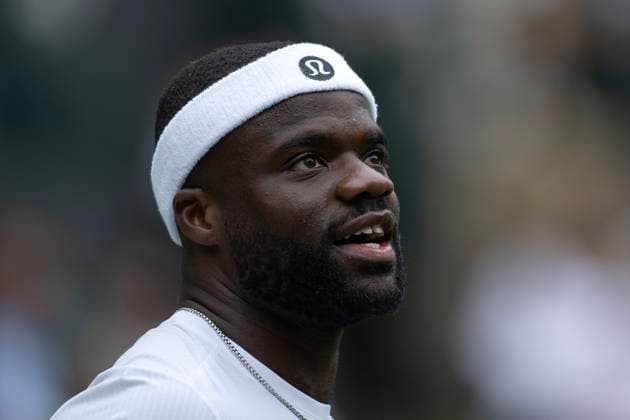 Day Three: The Championships - Wimbledon 2025 LONDON, ENGLAND - JULY 2: Frances Tiafoe of United States looks on against Cameron Norrie of Great Britain (not pictured) during the Gentlemen s Singles second round match on day three of The Championships Wimbledon 2025 at All England Lawn Tennis and Croquet Club on July 2, 2025 in London, England. Frances Tiafoe London All England Lawn Tennis and Croq England United Kingdom Copyright: xVisionhausx 776301252