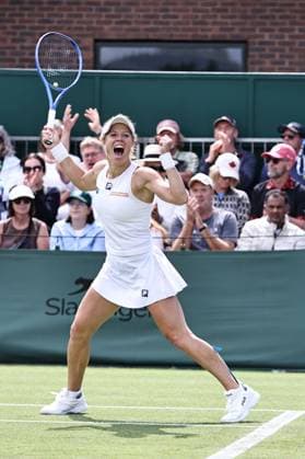 Laura Siegemund, GER, after second round of 2025 All England Lawn Tennis Championships at Wimbledon, womens singles, London, 02 07 2025; -