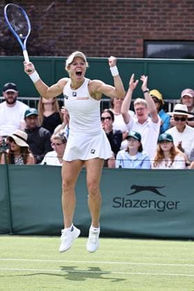 Laura Siegemund, GER, after second round of 2025 All England Lawn Tennis Championships at Wimbledon, womens singles, London, 02 07 2025; -