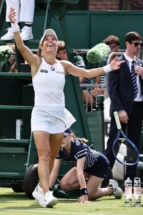 Laura Siegemund, GER, after second round of 2025 All England Lawn Tennis Championships at Wimbledon, womens singles, London, 02 07 2025; -