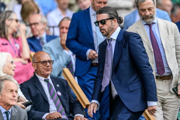 250702 American musician Dave Grohl in the stands during day 3 of Wimbledon on July 2, 2025 in London . Photo: Petter Arvidson BILDBYRAN kod PA PA1047 tennis wimbledon day 3 bbeng Copyright: PETTERxARVIDSON BB250702PA065