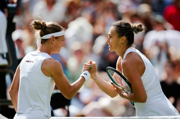 Aryna Sabalenka v Marie Bouzková Wimbledon Championships 2025 Day 3, Ladies’ Singles - Second Round Centre Court Aryna Sabalenka v Marie Bouzková. Aryna Sabalenka wins in straight sets. 02.07.2025  Copyright: xBradleyxOrmesher ThexTimesx NINTCHDBPICT001007071995