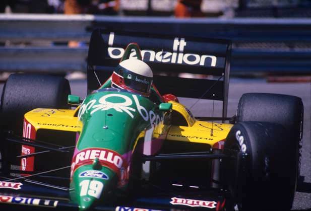 The 1987 Monaco Grand Prix Teo Fabi In the Benetton Formula 1 in 1987, driving the No. 19 B187-Ford Cosworth GBA V6 At The 1987 Monaco Grand Prix took place on May 31, 1987, at the Circuit de Monaco in Monte Carlo, Monaco. Showing the bright colours of Benetton Yellow Red Green This tight and twisty street circuit is one of the most prestigious and challenging venues in Formula 1 history. FIA Formula One World Championship, WM, Weltmeisterschaft Copyright: xMarkxNewcombex