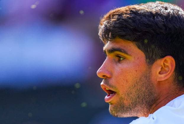 Carlos Alcaraz during his second round match Wimbledon Tennis Championships, Day 3, The All England Lawn Tennis and Croquet Club, London, UK - 02 Jul 2025London The All England Lawn Tennis and United Kingdom  Copyright: xJavierxGarcia Shutterstockx 15381941ct