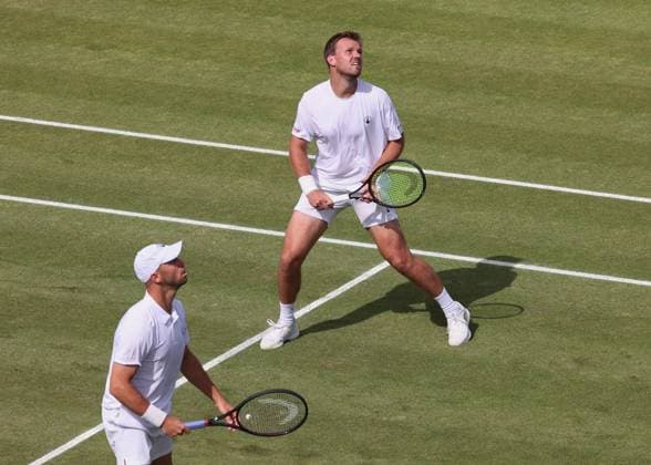 Kevin Krawietz, Tim Puetz (Kappe), Herren Doppel, Gentlemen s Doubles Tennis - Wimbledon 2025 - Grand Slam ITF ATP, Tennis Herren WTA, Tennis Damen - AELTC - London - - Great Britain - 2 July 2025. Copyright: xJuergenxHasenkopfx