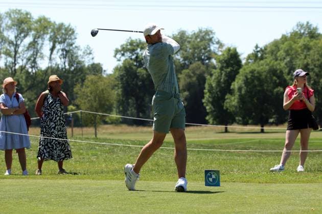 BMW International Open, Eichenried, 02.07.2025 Golf, BMW International Open, Eichenried, 02.07.2025, ProAm Turnier Bild: Gareth Bale (ehemaliger Fußballspieler) beim Abschlag Copyright: xBEAUTIFULxSPORTS NilsxKoepkex