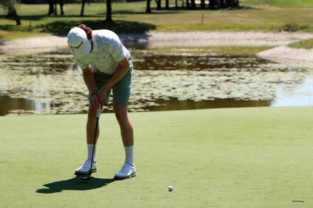 BMW International Open, Eichenried, 02.07.2025 Golf, BMW International Open, Eichenried, 02.07.2025, ProAm Turnier Bild: Moritz Seider (Eishockeyspieler) beim Putt Copyright: xBEAUTIFULxSPORTS NilsxKoepkex