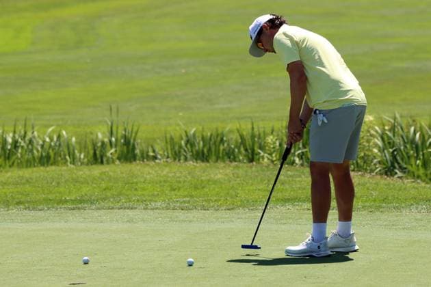BMW International Open, Eichenried, 02.07.2025 Golf, BMW International Open, Eichenried, 02.07.2025, ProAm Turnier Bild: Vorjahressieger Ewen Ferguson beim Putt Copyright: xBEAUTIFULxSPORTS NilsxKoepkex