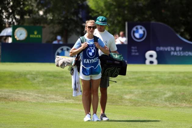 BMW International Open, Eichenried, 02.07.2025 Golf, BMW International Open, Eichenried, 02.07.2025, ProAm Turnier Bild: Martin Kaymer (Profigolfer) und Frau als Caddie Copyright: xBEAUTIFULxSPORTS NilsxKoepkex