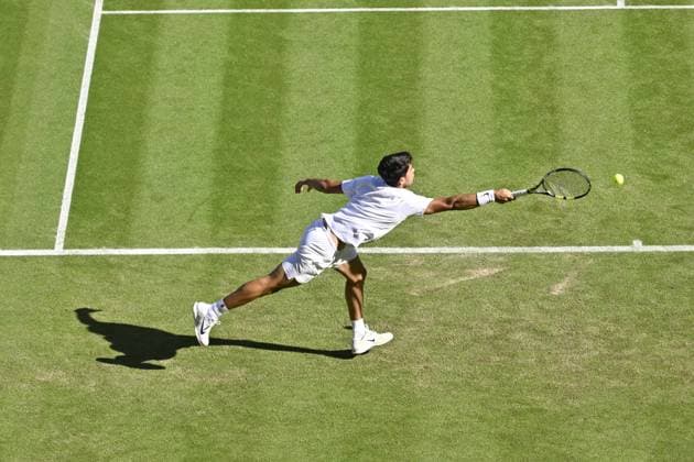 Tennis : Wimbledon -2025 - ITF - Tennis - Wimbledon - ITF - Carlos Alcaraz - Espagne GB  Copyright: xChryslenexCaillaudx xPznewsx